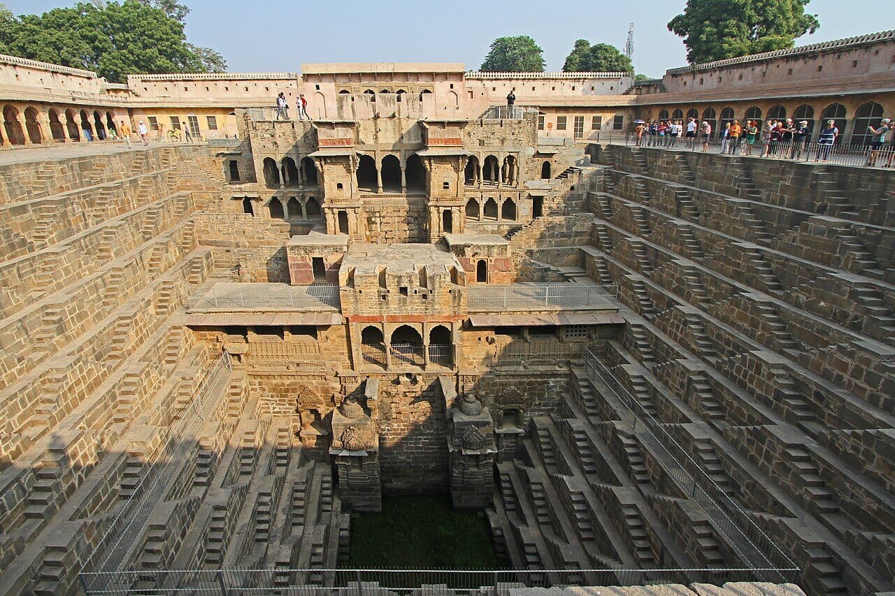 The geometric steps of Chand Baori stepwell, Abhaneri